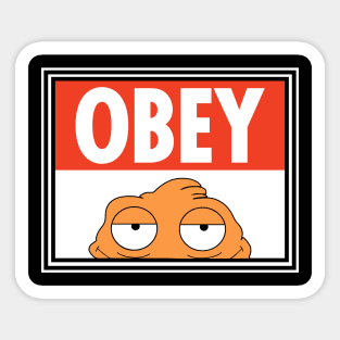 American Dad Klaus Obey Sticker